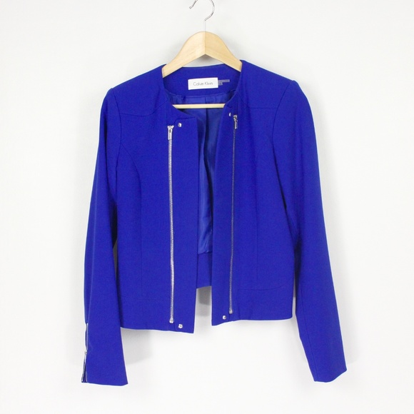 Calvin Klein Jackets & Blazers - Blue Cropped Blazer {Calvin Klein}
